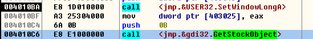 GetStockObject上下文